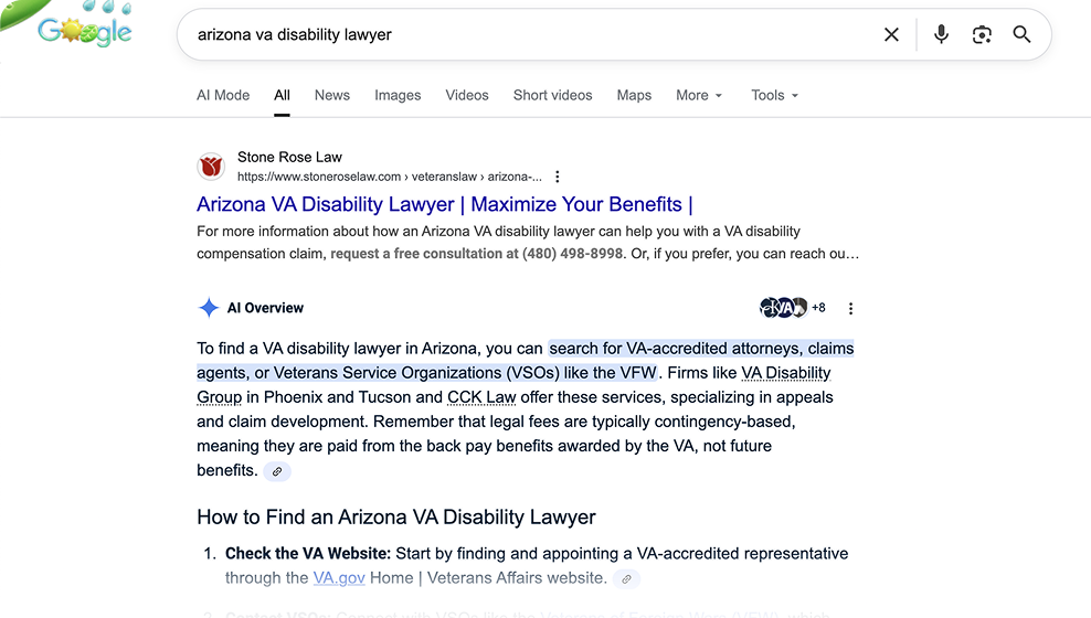 Stone Rose Law Arizona VA Disability Lawyer